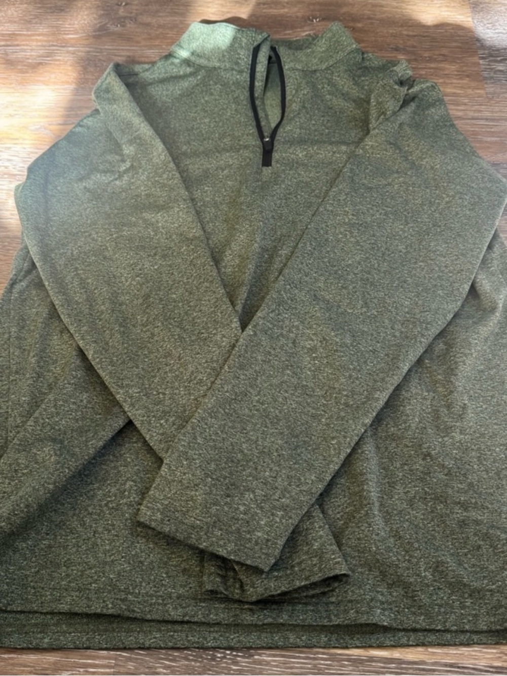 Men's Olive Green Quarter-Zip Sweater